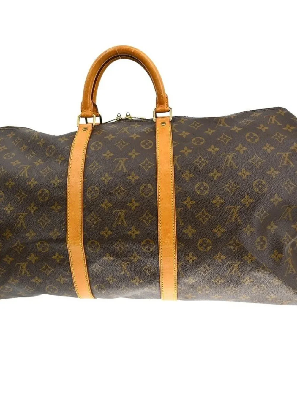 Best03 LOUIS VUITTON KEEPALL 55 TRAVEL HANDBAG MONOGRAM